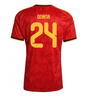 Belgien Amadou Onana #24 Replika Hemmatröja VM 2026 Kortärmad